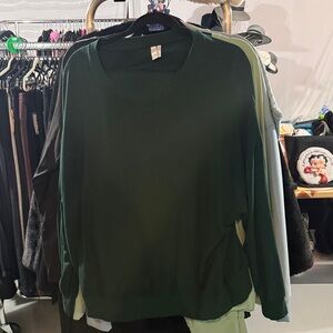 Extra Large, My Vision Model Tinsel, Deep, Green, Matching Sweatsuit